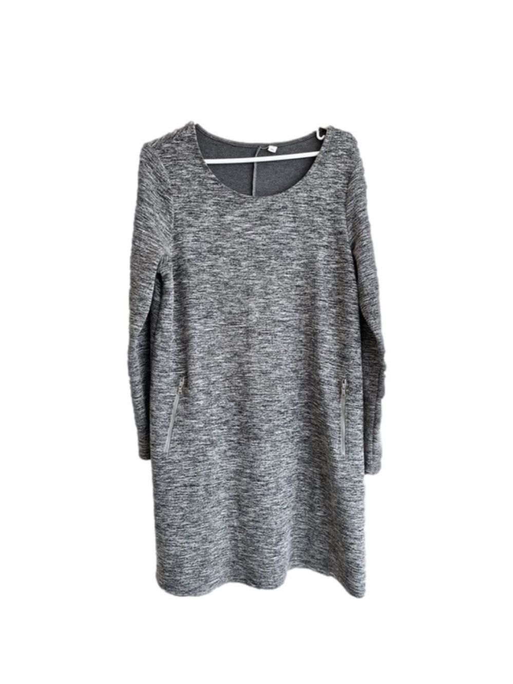 GAP (L) A-line Grey Fleecy Dress